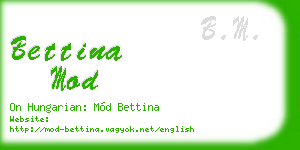 bettina mod business card