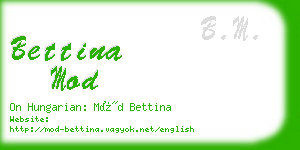 bettina mod business card